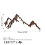 Wallity Rusty Mountain Escultura de pared de metal Antiquation